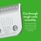 Wahl size ten medium animal trimming blade close up view
