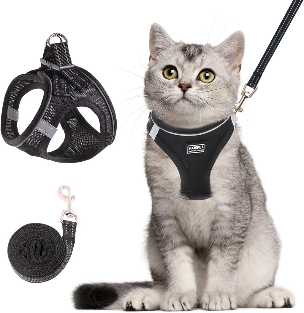 Lightweight nylon mesh kitten harness vest for secure outdoor training