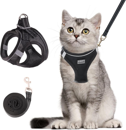 Lightweight nylon mesh kitten harness vest for secure outdoor training