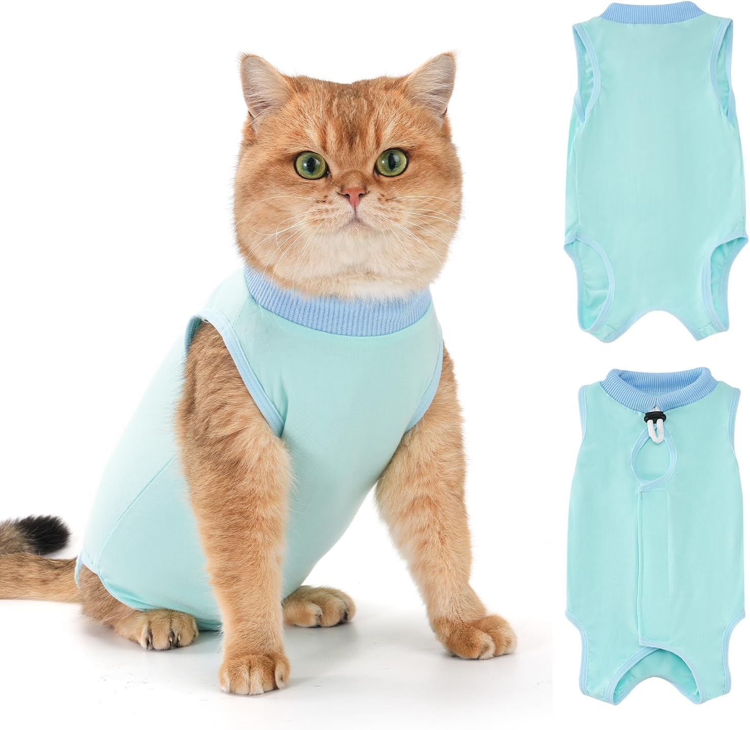 Avont Cat Recovery Suit Female Kitten After Spay Surgery, Breathable Modal Cotton Cat Onesie for Wound & Skin Disease Care, Machine Washable -Purple(M) - Image 9