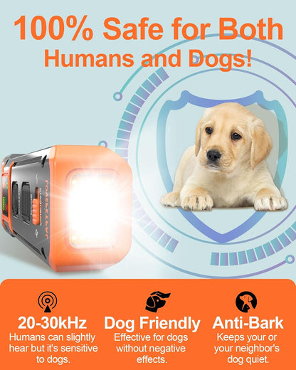 Handheld ultrasonic anti-barking device for dog training