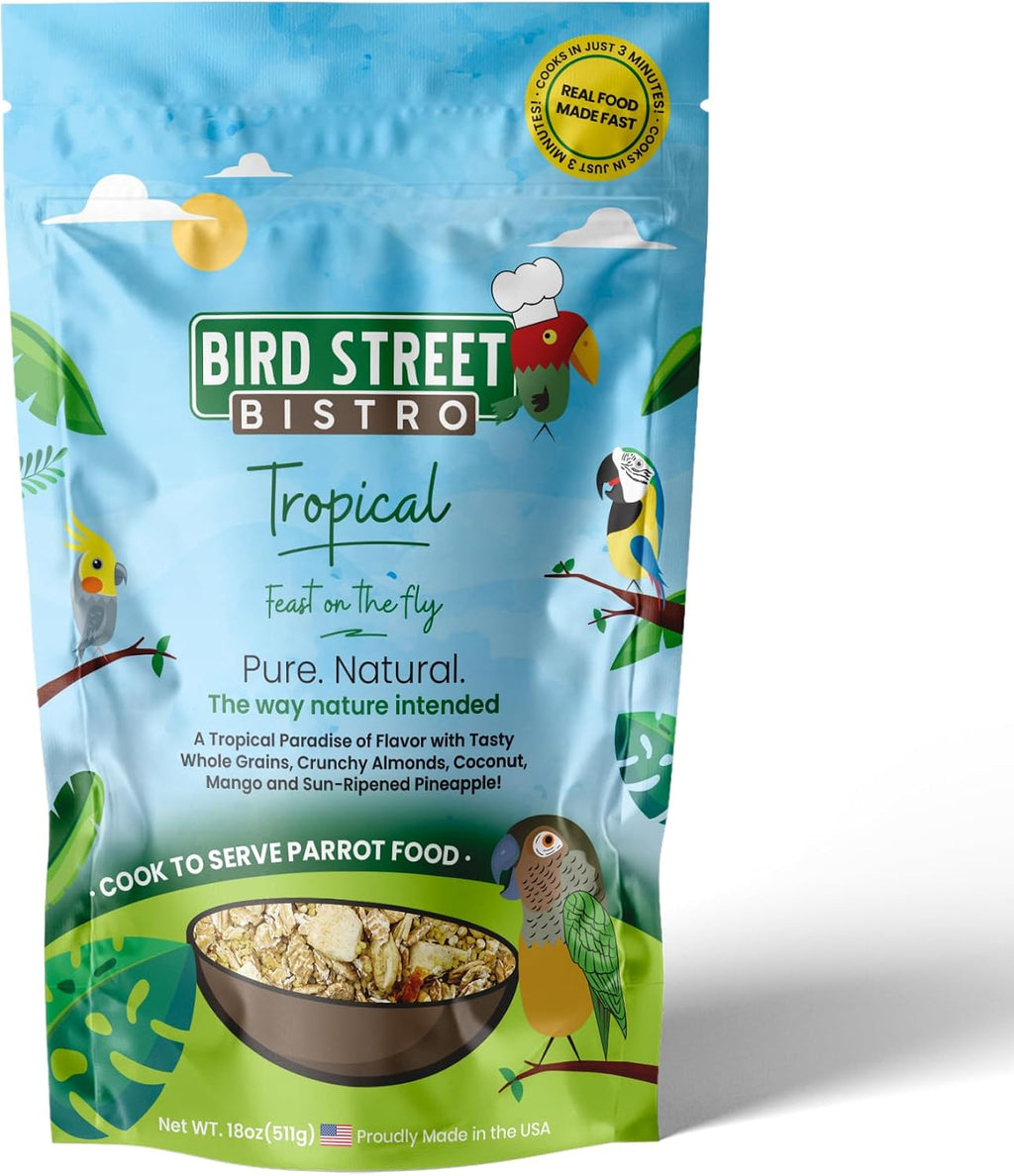 Bird Street Bistro Parrot Food for Parakeets & Cockatiels - Hearty Veggies - 20 oz - Cooks in 3-15 min, Natural Grains, Fruits & Vegetables - USA Made - Image 11