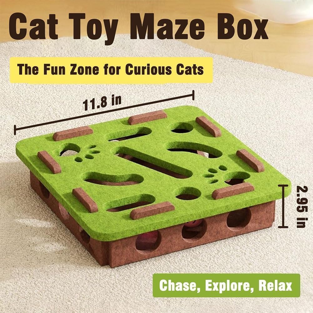 LCSICY feline puzzle toy helping file cat claws naturally during daily self play.