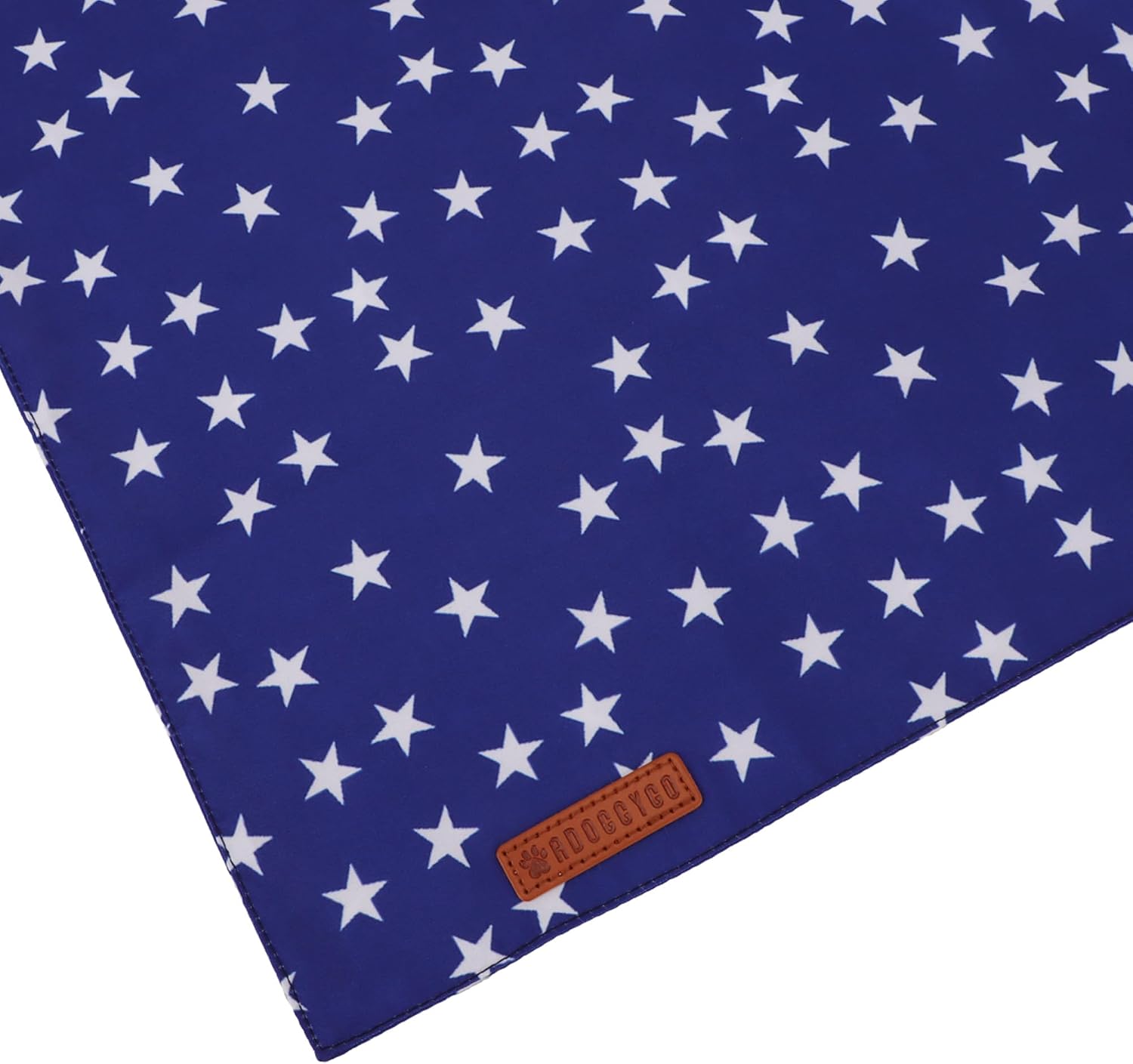 Side profile of large dog wearing Adoggygo star bandana