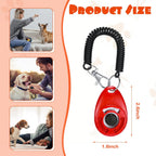 Assorted fourteen colors of authentic Kigeli animal behavioral clickers laid out