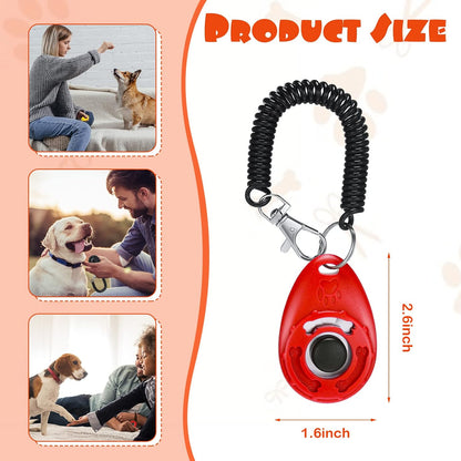 Assorted fourteen colors of authentic Kigeli animal behavioral clickers laid out