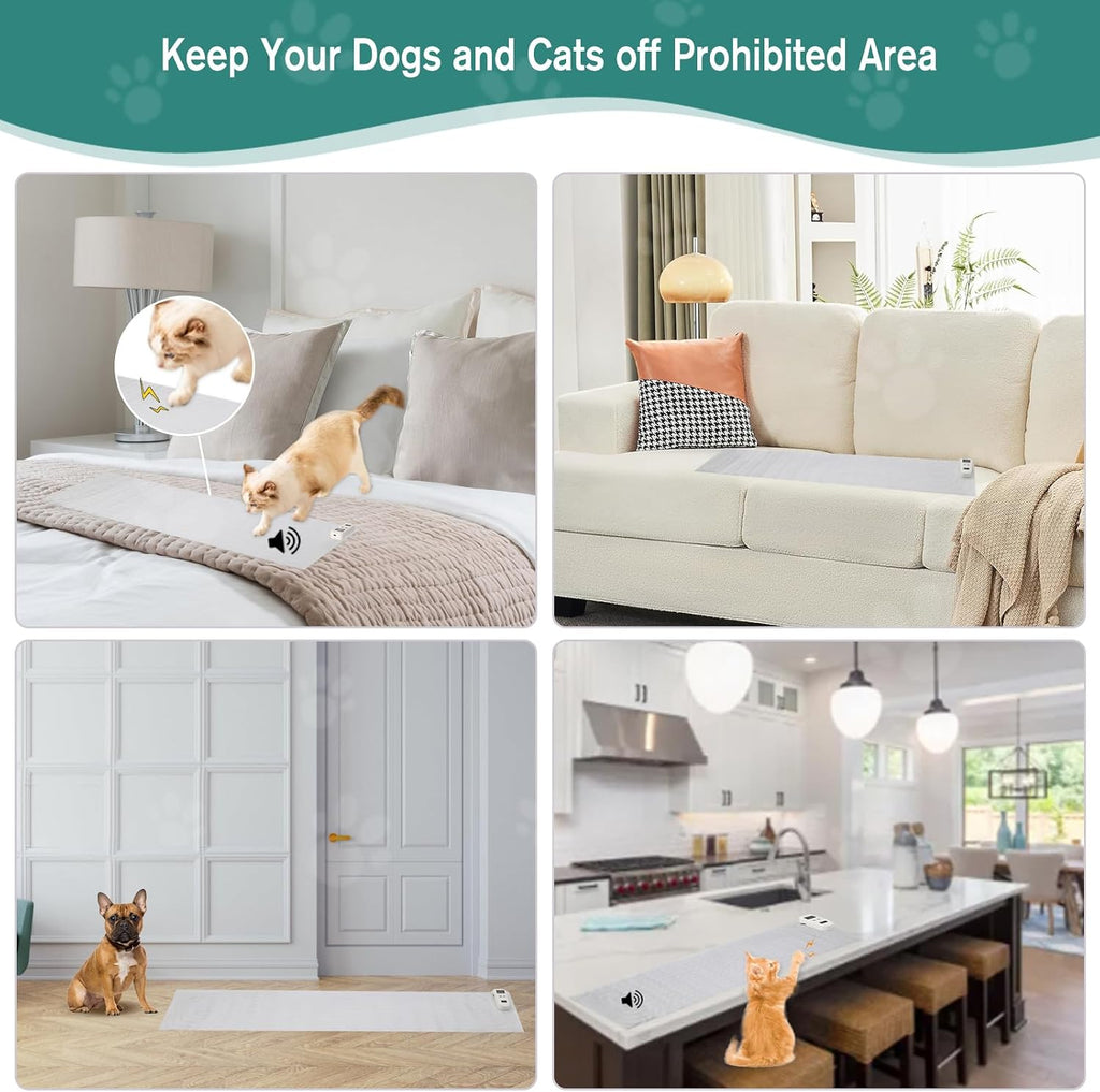 Seerway pet repellent mat placed on kitchen counter