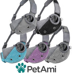 Reflective trim detail on PetAmi pet carrier bag