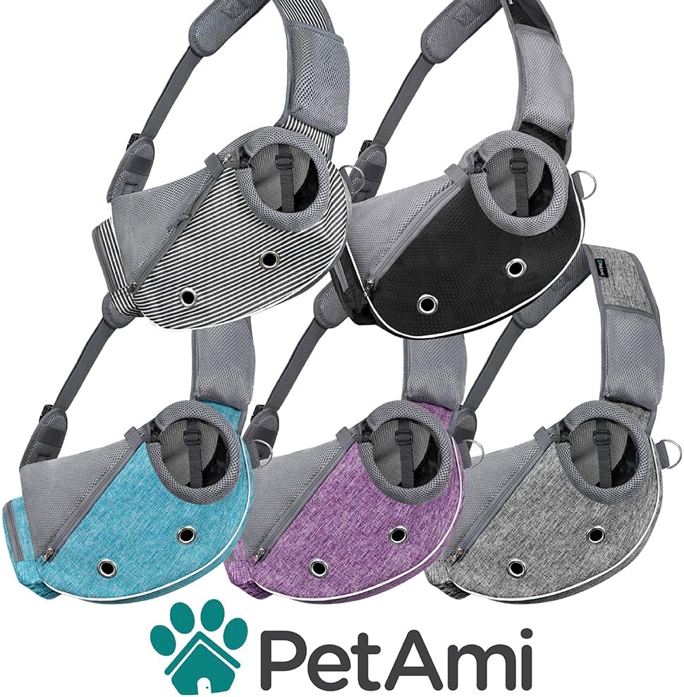 Reflective trim detail on PetAmi pet carrier bag