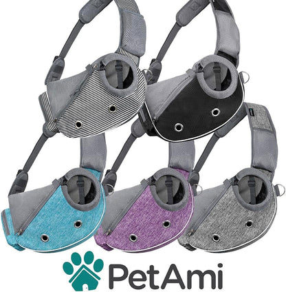 Reflective trim detail on PetAmi pet carrier bag