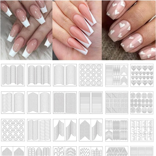 TailaiMei 1768-piece French manicure nail sticker set front view