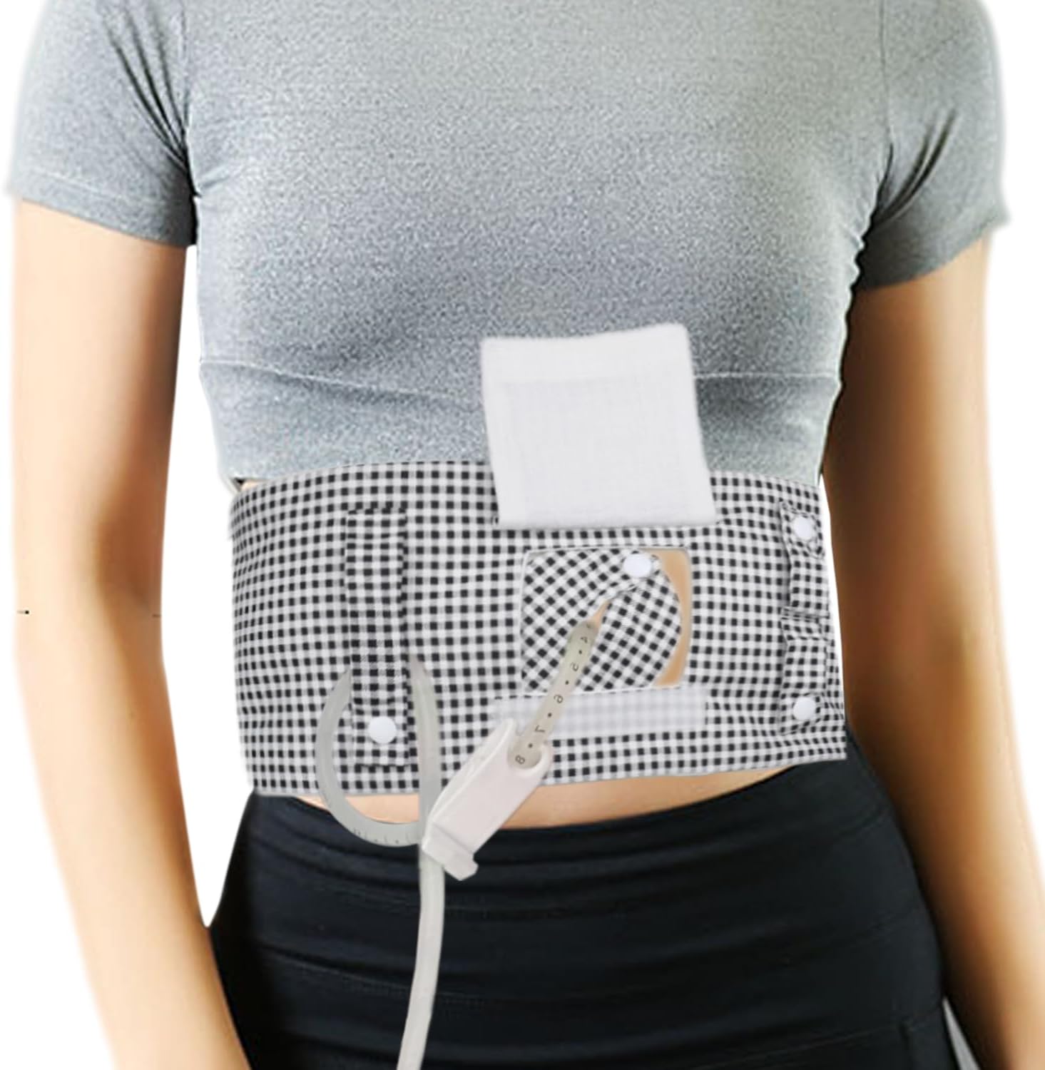Pinklilycare feeding tube belt adjustable abdominal support band front view