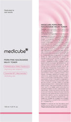 Medicube PDRN Pink Niacinamide Milky Toner cap open detail