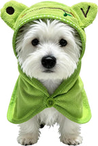 Dog Hooded Bathrobe Towel, Fast Drying Bath Towel Absorbent Warm Blanket Yellow S - Image 9