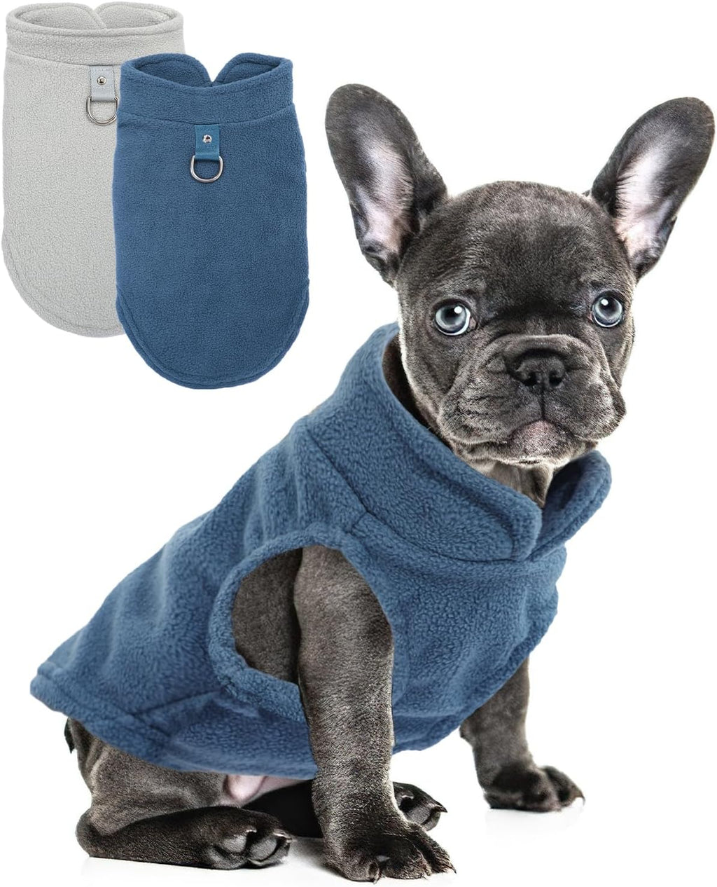 Generic two pack dog sweater front view showing the comfortable pullover fleece vest style.