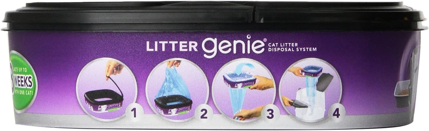 Litter Genie standard refill cartridges three pack displayed out of box