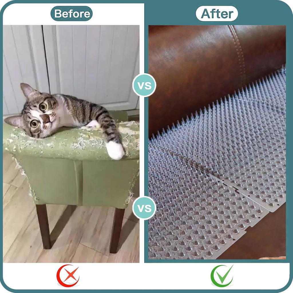 Bytebay cat scat mat placed on garden soil for digging prevention