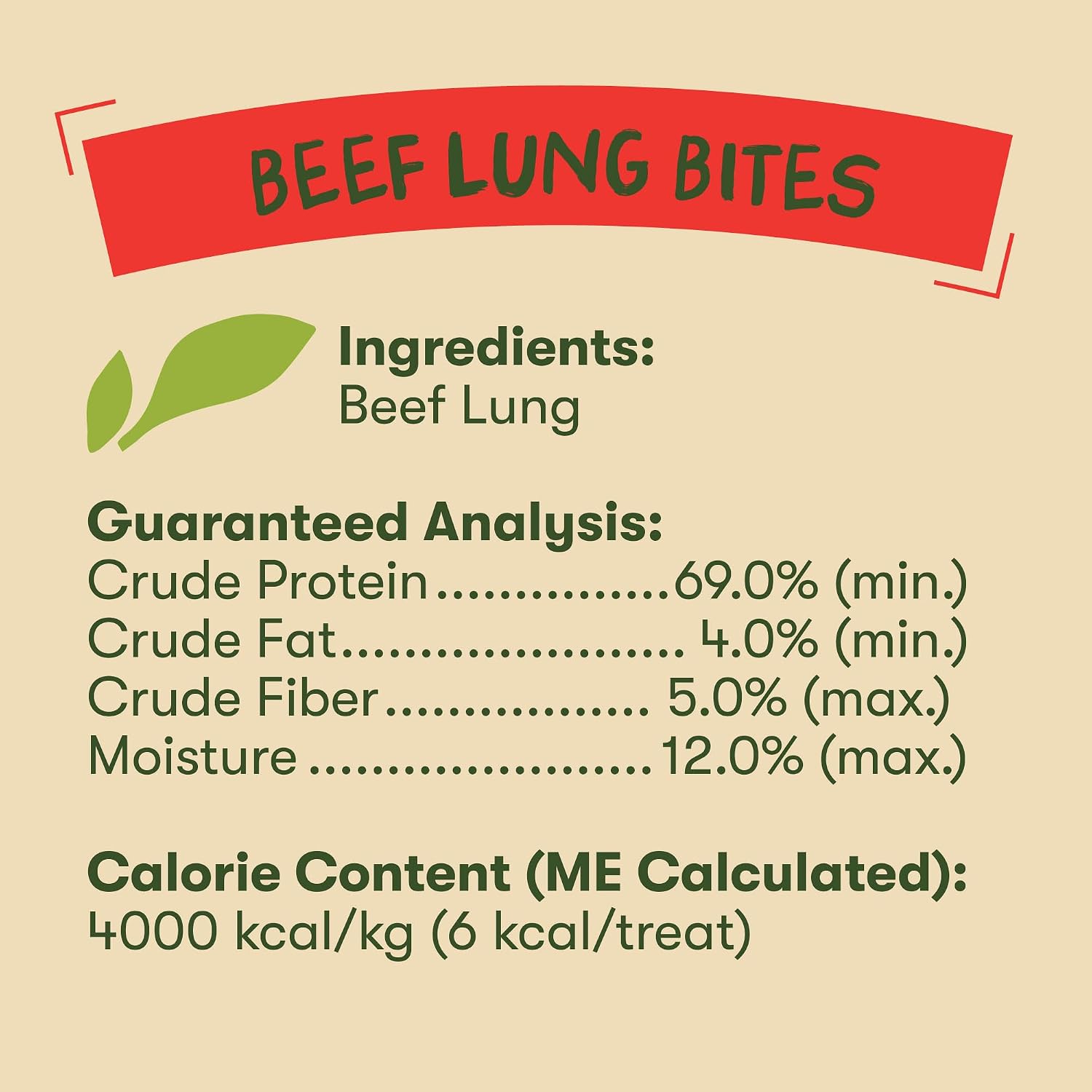 Small dog eating a natural beef lung training treat