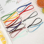 Side view of the four inch adjustable silicone slider system on the multicolored pet whelping collars.