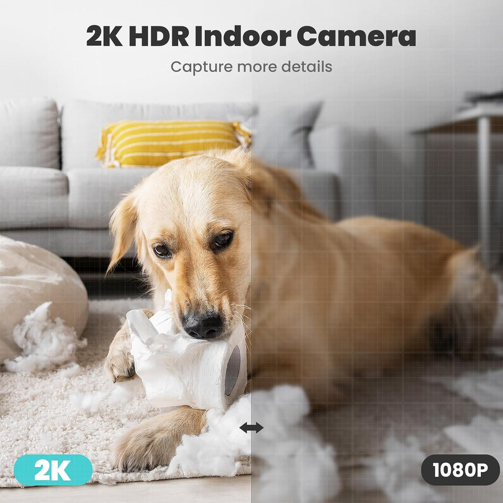 Litokam motion detection security camera tracking movement in a living room