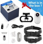 Pet wearing Ehomful HD camera collar outdoors
