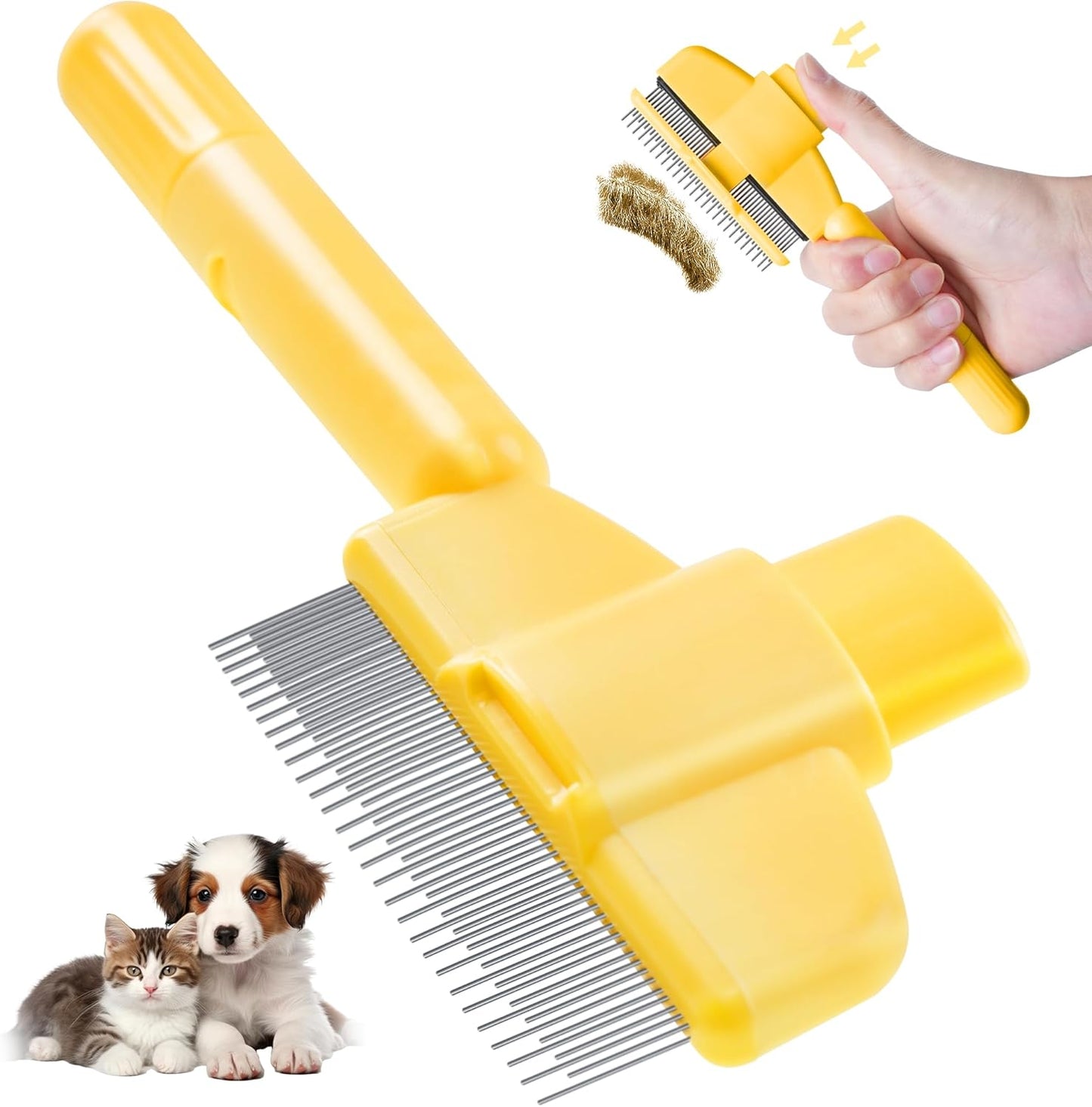 Tuaoeef Pet Hair Removal Comb front view