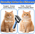 Blue AXEFUN professional pet hair remover tool for matted hair