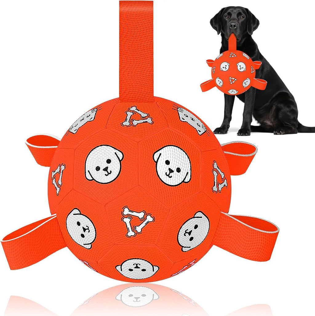 Dog Soccer Ball with Straps - Durable Jolly Ball for Dogs, Large Soccer Ball for Dogs, Dog Toys for Medium Dogs, for Pet Birthday, Outdoor Indoor Play Training Exercise - Image 11