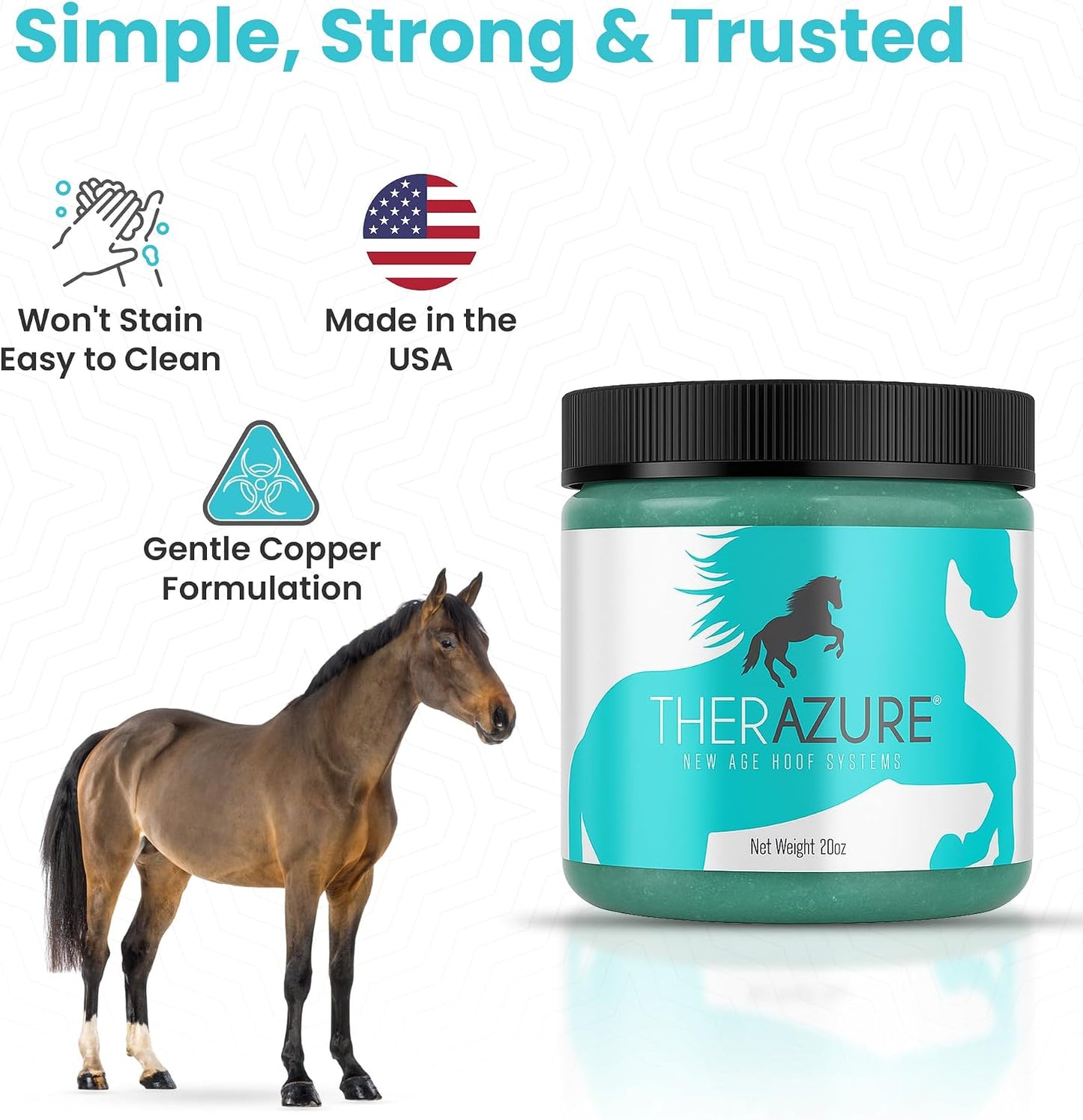 Therazure equestrian hoof care product imported directly from the USA.