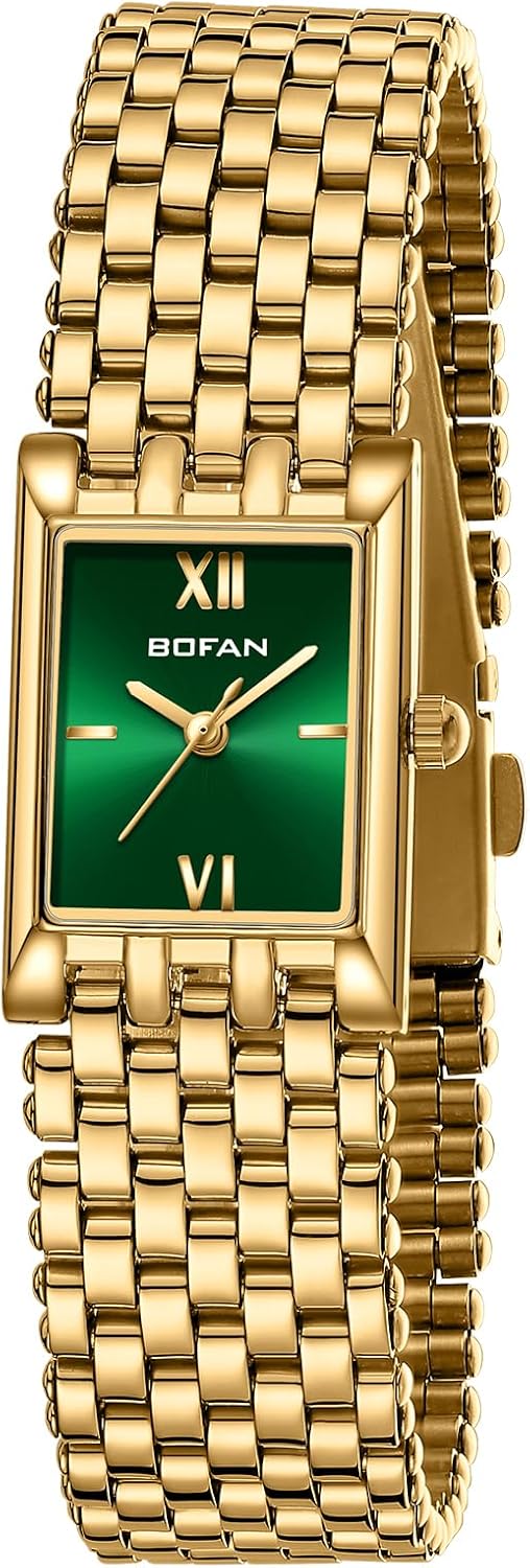 BOFAN Gold Watches for Women Luxury Ladies Quartz Wrist Watch with Stainless Steel Bracelet,Waterproof,Casual Fashion Square Dial.Band Adjustment Tool Included - Image 11