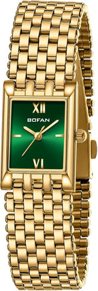 BOFAN Gold Watches for Women Luxury Ladies Quartz Wrist Watch with Stainless Steel Bracelet,Waterproof,Casual Fashion Square Dial.Band Adjustment Tool Included - Image 11