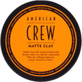 American Crew Matte Clay Medium High Hold Hair Styler jar front view for professional men styling