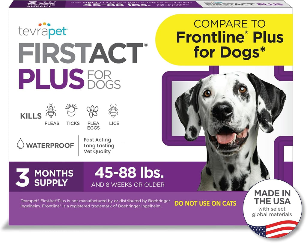 FirstAct Plus Flea Treatment for Dogs, Large Dogs 45-88 lbs, 6 Doses, Same Active Ingredients as Frontline Plus Flea and Tick Prevention for Dogs - Image 9