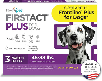 FirstAct Plus Flea Treatment for Dogs, Large Dogs 45-88 lbs, 6 Doses, Same Active Ingredients as Frontline Plus Flea and Tick Prevention for Dogs - Image 9