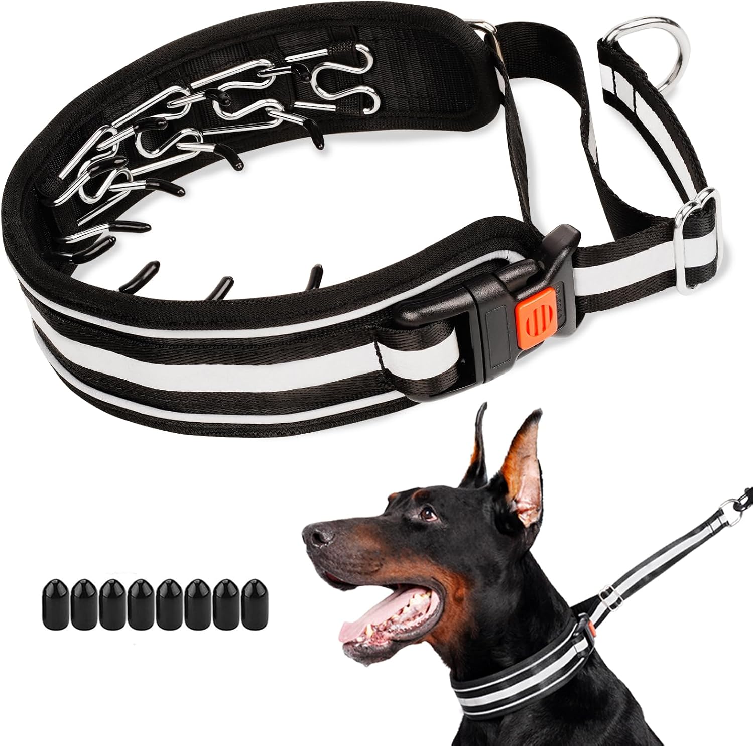 Mayerzon no pull dog collar packaging and included components