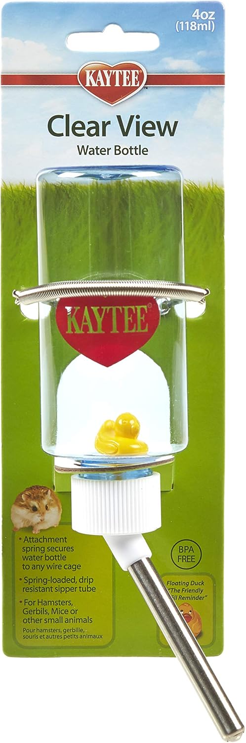 Kaytee Clear View Water Bottle for Pet Gerbils, Hamsters & Mice, 8 oz - Image 8