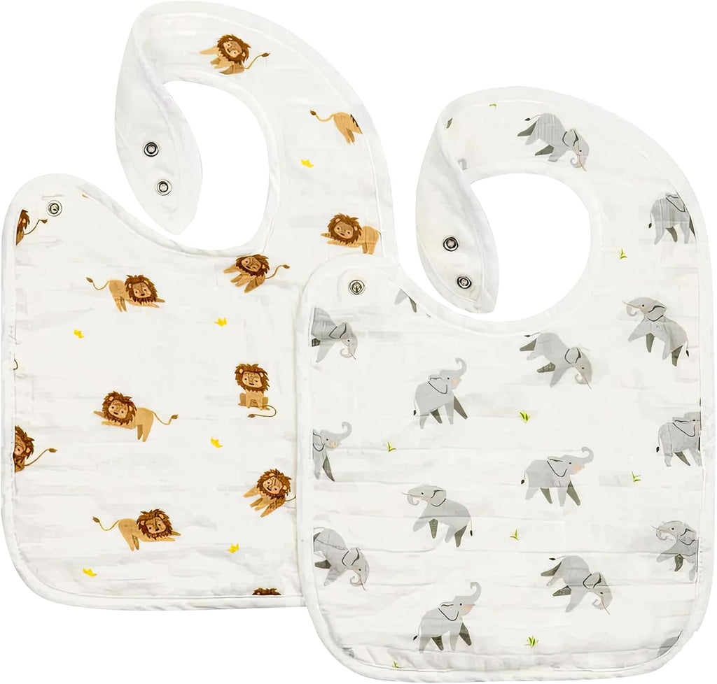 Bamboo Little baby bibs pack of two front view
