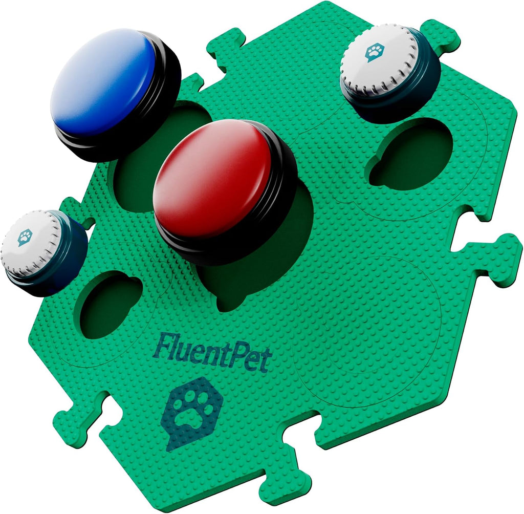 FluentPet Extra Large FlexTiles for Big and Small Buttons - 3-Pack - Holds Big 3.5 1.9" Talking Dog and Cat Buttons - Each Button Mat Securely Holds 6 Buttons - Durable and Non-Slip - Image 14