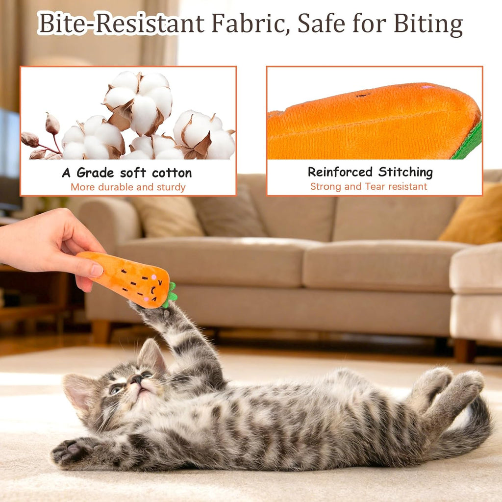 Etekyer plush corn cat toy for interactive play