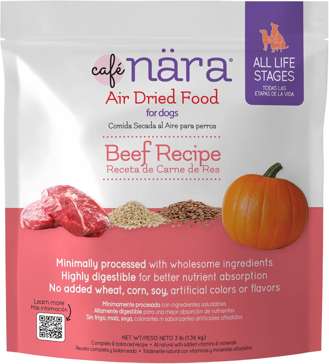 Caf Nara - Lamb Air-Dried Food for Dogs - Complete Meal, Food Topper or Treat - Minimally Processed & Highly Digestible - for All Breeds & Ages - Wheat, Corn & Soy Free - Made in USA - 3 lb Bag - Image 12