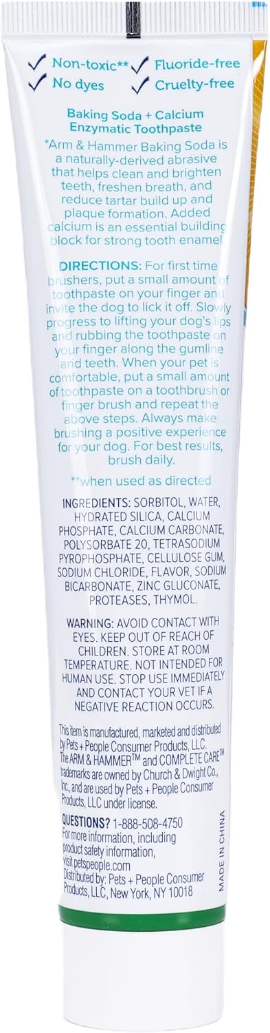 USA imported Arm and Hammer complete care dog toothpaste texture view