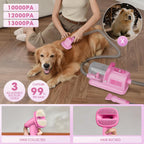 Large capacity dust cup on the geoorood pet blower vacuum for hair collection.