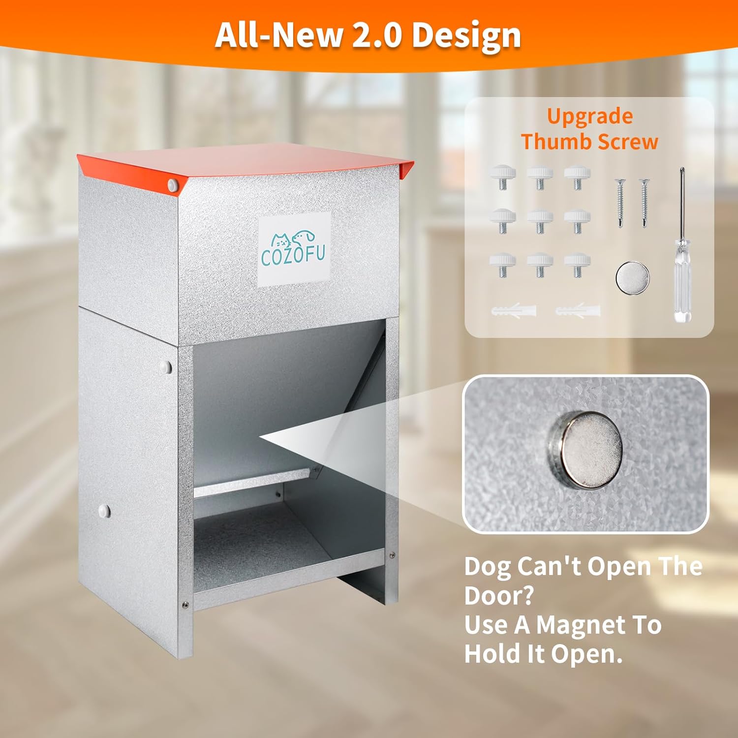 Cozofu imported automatic gravity dog kibble dispenser premium pet care India