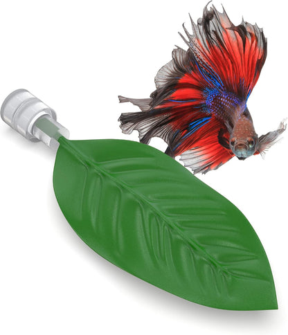 Aquarigram Magnetic Betta Leaf Hammock front view inside a clean fish tank.