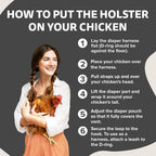 Hen Holster gray bird diaper packaging and components