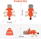 Iokheira long lasting pet toy for fetch and tug of war orange cattle variant