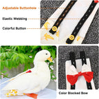 QBLEEV chicken and duck nappy displaying criss-cross elastic straps