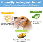 Twin pack canisters of soothing dog eye cleaning cloths containing two hundred sixty pieces