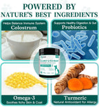 Nutritional facts panel showing three billion CFU probiotics and digestive enzymes.