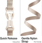 BuddyArmor Find smart QR code tracking tag on pink nylon strap